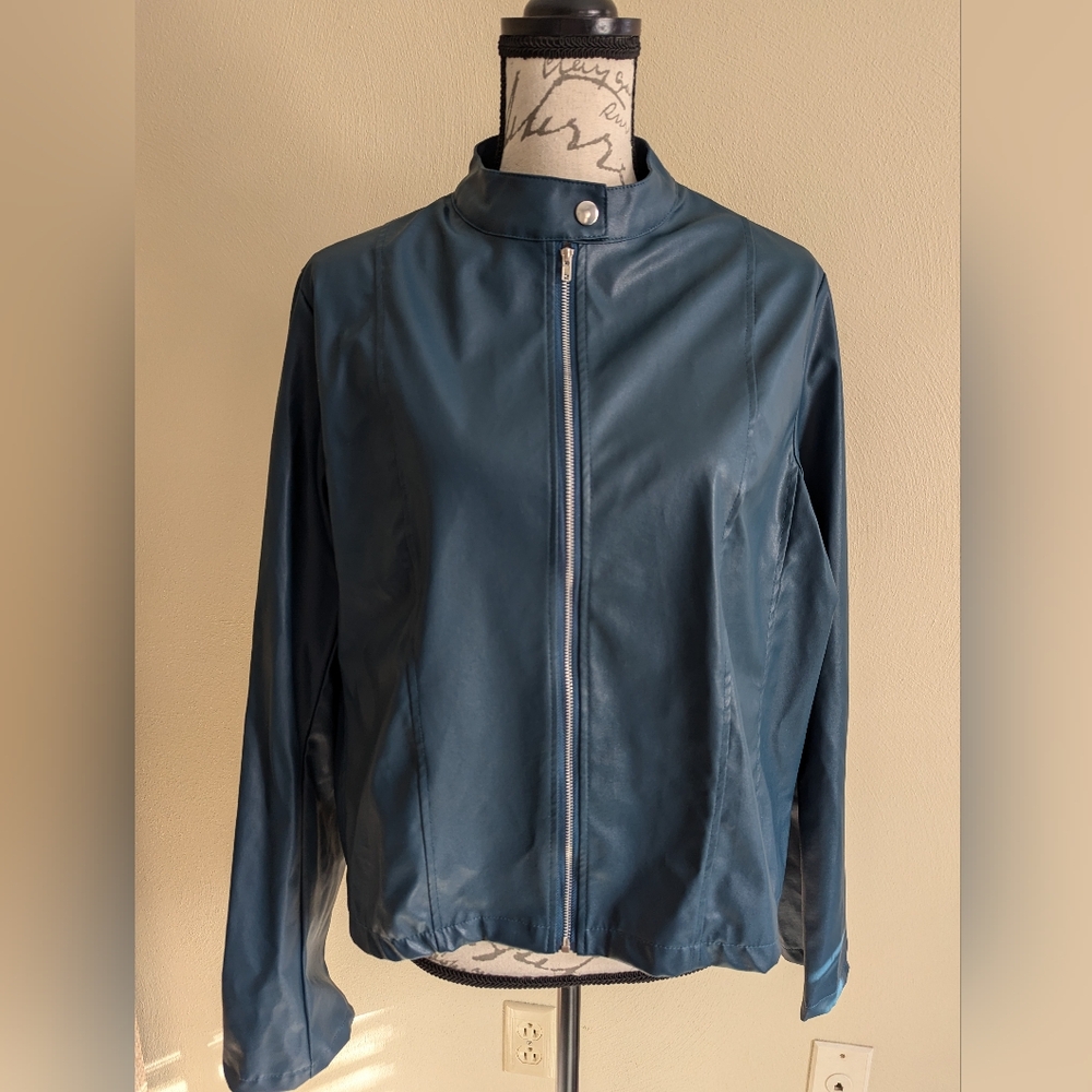 Teal blue jacket